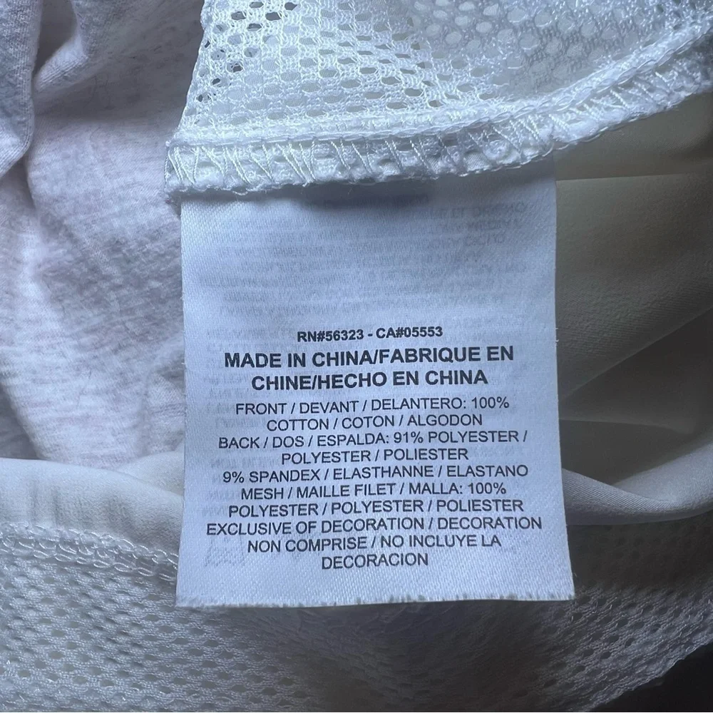 Nike Bonded Tank Top Gray White Size L Mesh Sport Racerback